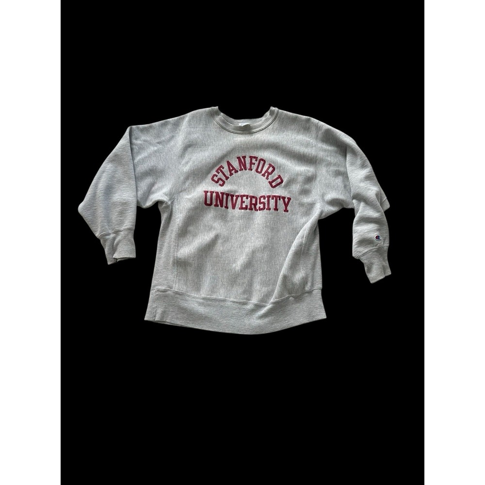 Vintage 80's Stanford Sweatshirt Mens XL Gray Reverse Weave Made In USA